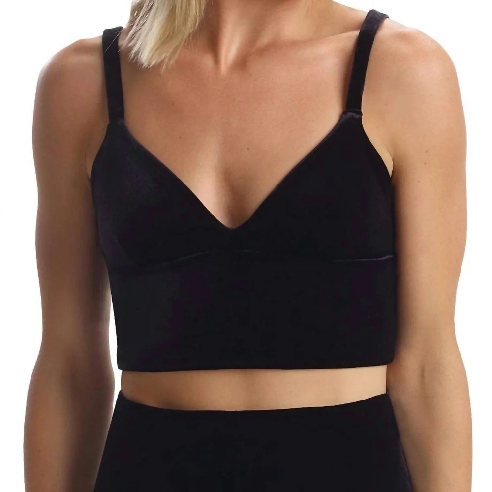 Commando Velvet Longline Bralette Crop Top Velour Date Night Top